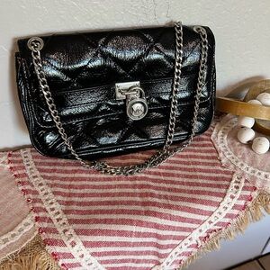 Michael Kors Hamilton Quilted Leather Small Flap Bag black